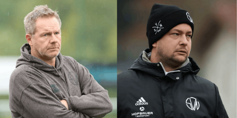 Trainer Chris Endler und Jonas Huber